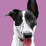 Digital Custom Cartoon Pet Portrait