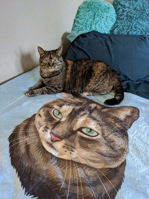 Custom Pet Portrait Blanket