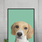 Custom Pet Portrait Framed Print